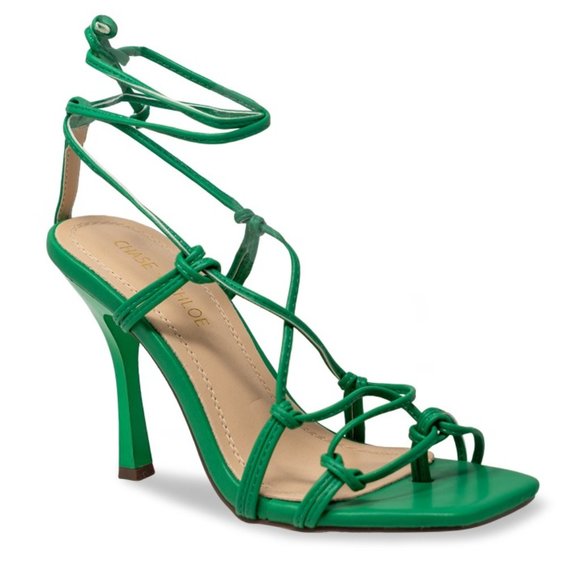 Knotted Wrap Up Strappy Heel By Chase + Chloe - Picture 2 of 4